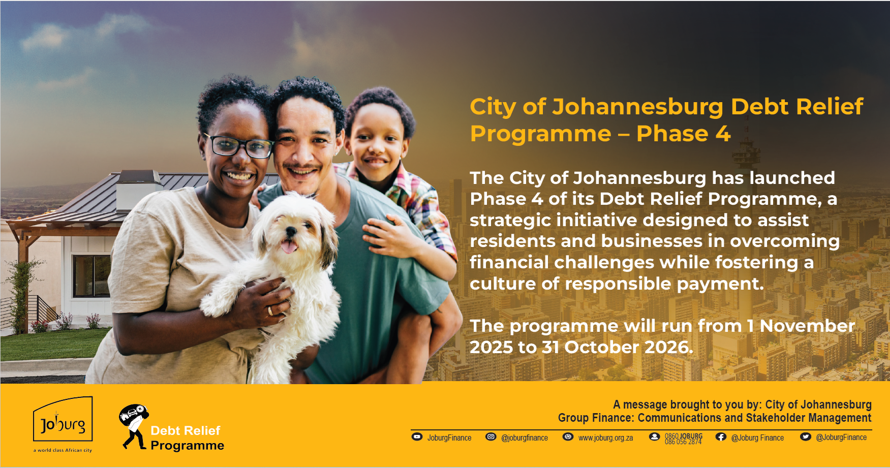 City of Johannesburg Debt Relief Programme - Phase 4